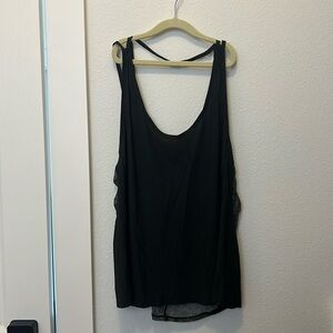 Lululemon medium sheer open back tank top dark green